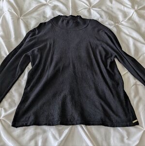 Tahari Black Long Sleeve Top